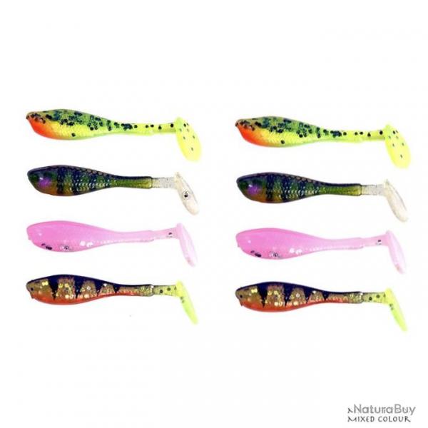 Leurre Souple Fox Rage Micro Fry 4cm UV Mixed Colour 4cm par 8 UV Lemon Tiger, UV Stickleback, UV Pi