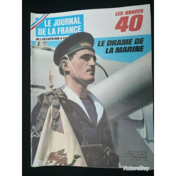 Lot de trois Journaux de France - Sur le thme de la Marine Franaise WW2