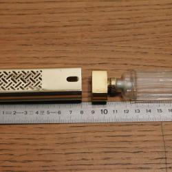 vintage MINI Étui rechargeable FLACON de sac à main VAPORISATEUR parfum SHALIMAR GUERLAIN dorée