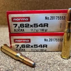 2 Boites de munitions Norma 7.62x54 R Alaska 11.7g, en Stock !!!