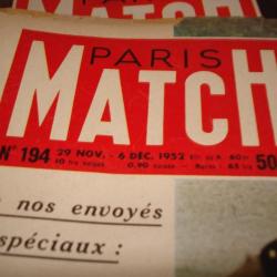 Paris-Match numéro 194 du  6 décembre 1952  état moyen