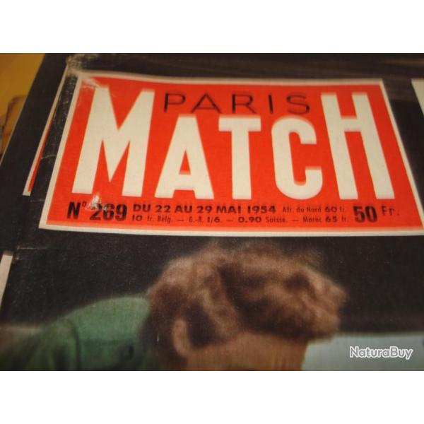 Revue rare   Paris MATCH du  22 au 29 mai  1954,   bon tat.