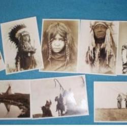 Cartes postales INDIENS /Curtis , Collection, Cowboy, Country,Old Time .