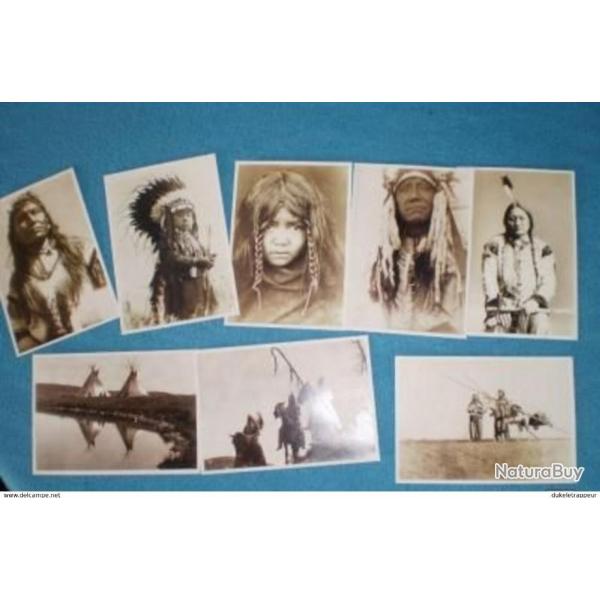 Cartes postales INDIENS /Curtis , Collection, Cowboy, Country,Old Time .
