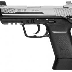 PISTOLET HECKLER & KOCH HK45 COMPACT TACTICAL NOIR CAL. .45 AUTO 8/10 COUPS 114MM FILETÉ