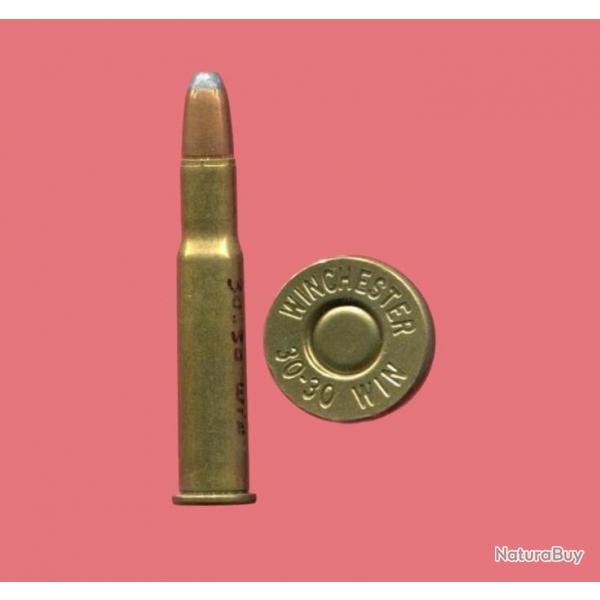 .30-30 Winchester - marquage : WINCHESTER 30-30 WIN  - balle cuivre pointe plomb mplate