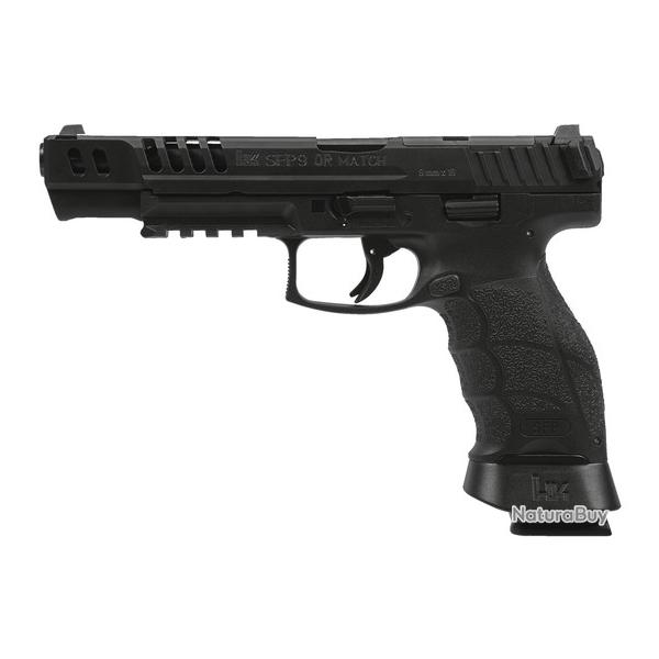 PISTOLET HECKLER & KOCH SFP9 OR MATCH NOIR CAL. 9 MM PARA SA 20CPS 140MM 5,5"