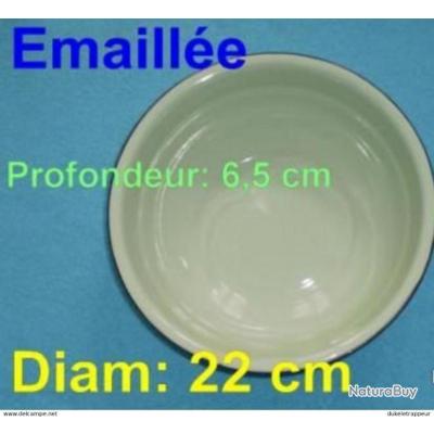 Bassin Émaillé Épais 30 Cm - Bol Multifonction Cuisine - Pétrir, Laver Légumes, Préparation - Facile à Nettoyer - Style Rétro