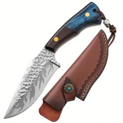 Couteau Chasse Camping Cuisine Etui Cuir, Modele: B