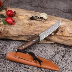 Couteau Chasse Camping Cuisine Etui Cuir, Modele: C