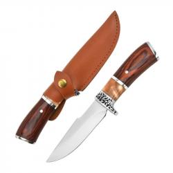 Couteau Chasse Camping Cuisine Etui Cuir, Modele: F