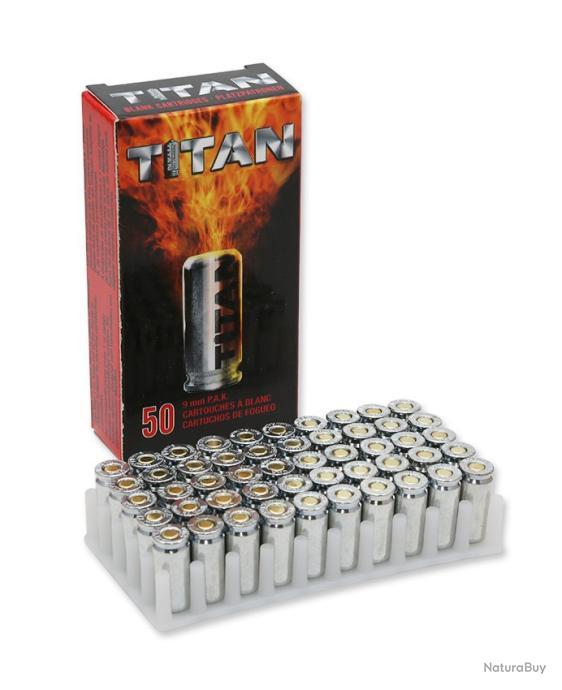 Boite de 50 balles à blanc Titan 9mm PAK - GoDefense