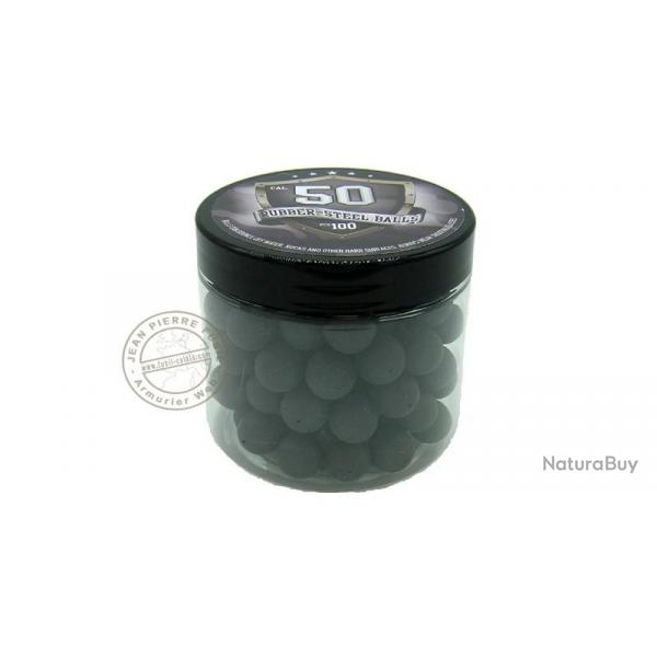 Pot de 100 billes calibre .50 - Caoutchouc ou caoutchouc durci Caoutchouc Durci