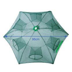 Filet de Pêche 96cm Pliable en Nylon 6 Couches Trémail Léger pour la Pêche au Poisson Neuf