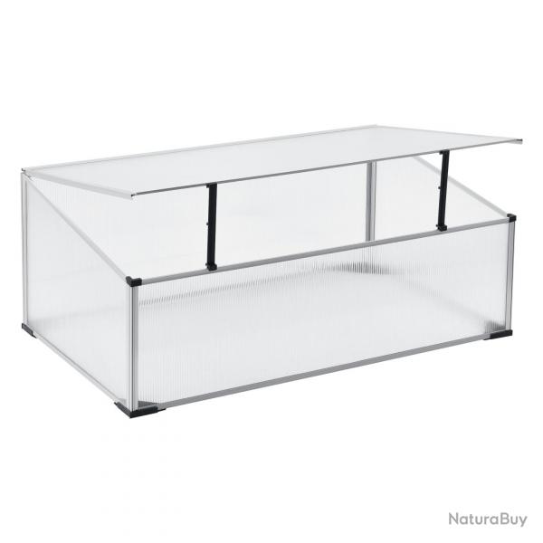 Serrer hcâssis de jardin horta avec toiture polycarbonate 100 x 60 x 40 cm 03_0008264