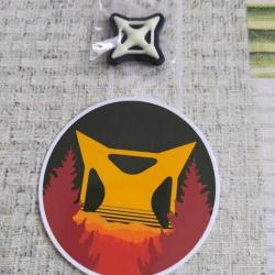 AUTOCOLLANT LETTRE X AVEC ECUSSON PHOSPHORESCENT LETTRE X
