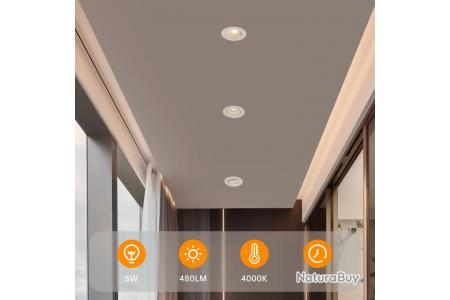 Spot LED encastrable Plafond Orientable Blanc 5W