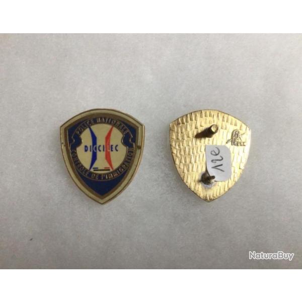 POLICE NATIONALE -INSIGNE de revers (obsolte +10ans) DICCILEC CONTRLE DE L'IMMIGRATION 30mm