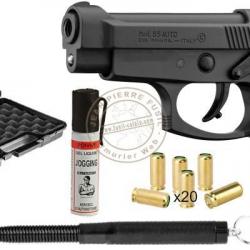 Pack défense - Pistolet alarme KIMAR Mod. 85 noir Cal. 9mm PAK