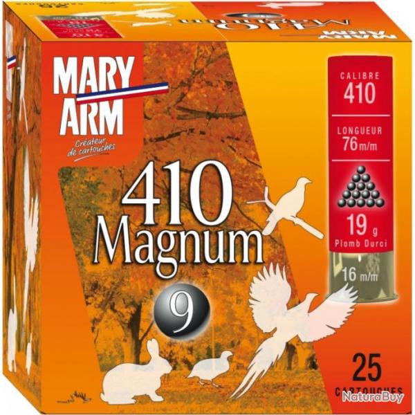 CARTOUCHES MARY ARM 410 MAGNUM CALIBRE 410 - 19G - Pb6