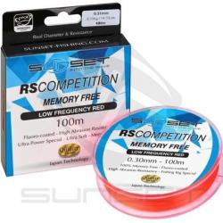 Memory Free 100 M RS Competition Low Frequency Red Nylon Sunset Ø 0.35 / 7.00 Kg / 15.4 Lbs
