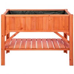 Potager sur pied bac de jardinage idéal pour les petites terrasses et balcons 119 cm pin 08_0000261