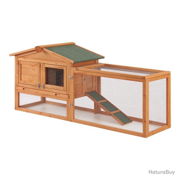 Clapier  deux niveaux 68 x 156 x 52 cm sapin naturel 03_0006809