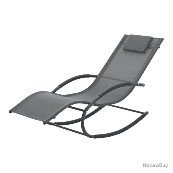 Bain de soleil  bascule tarent acier textile 174 x 63 x 88 cm gris fonc 03_0006404