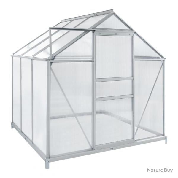 Serre de jardin 190 x 190 cm  porte coulissante en polycarbonate 3,61 m 03_0008251