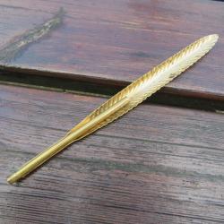 VINTAGE - Ancienne plume en métal doré pour écrire (XXé)