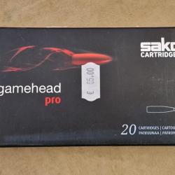 Cartouches Sako Gamehead Pro cal. 6.5x55SE SPBT 130 gr HILMAR SUPER DESTOCK !!!