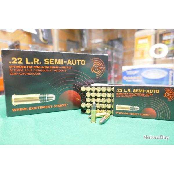 Cartouches 22LR GECO SEMI AUTO en boites de 500