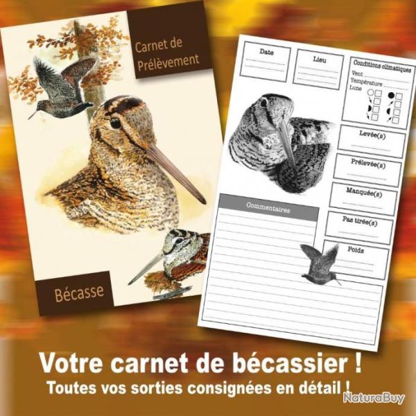 Carnet personnel de prlvement bcasses