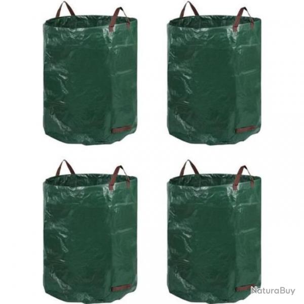 4x Sacs  Dchets Jardin 272 L Grande Capacit Robuste + Poignes