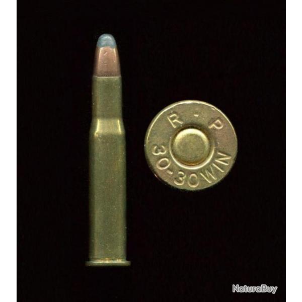 .30-30 Winchester - marque Remington R P - courte balle cuivre pointe plomb