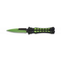 Couteau papillon Albainox vert/noir. 9.1