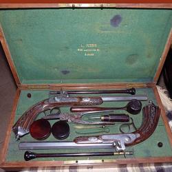 pistolets à percussion -coffret de duel PERRIN à PARIS vers 1850