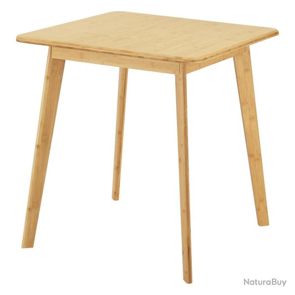 Table de salle à manger carrée pour 2 personnes 75 x 70 x 70 cm bambou 03_0008698
