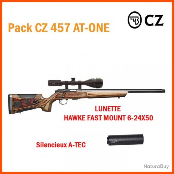 Pack carabine Rimfire CZ 457 AT-ONE cal 22Lr 1/2X20 UNF
