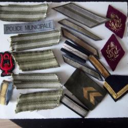 lot collection grades galons militaire