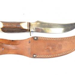 Couteau poignard de chasse Original Buffalo Skinner WIDDER Solingen Germany. années 1950