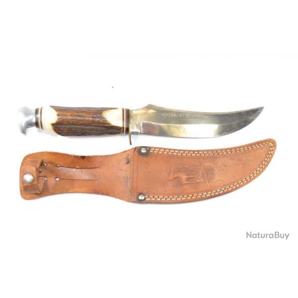 Couteau poignard de chasse Original Buffalo Skinner WIDDER Solingen Germany. annes 1950