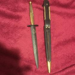 Très rare   dague SAS du  1ER RPIMA   commando  CRAP lame gravée