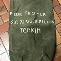 sac paco us ww2 marquage france indochine TONKIN soldat BRISEMUR Vietnam
