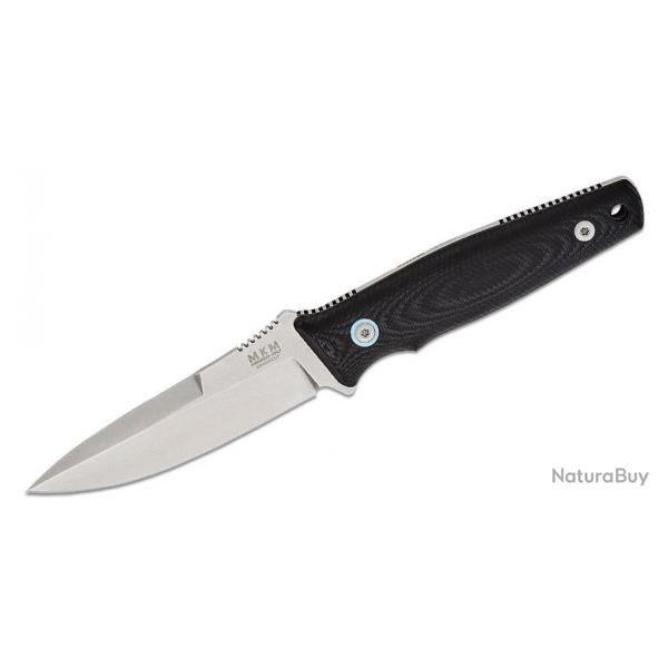 Couteau MKM TPF Defense Black Manche G10 Lame Acier CPM-MagnaCut Etui Cuir Made Italy MKMTPFDGBK