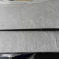 Ancienne canne épée en bois sculpté noirci / lame courbe
