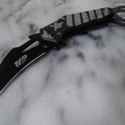 Couteau Smith&Wesson Karambit A/O Linerlock Manche Polymère Lame Acier Inox Clip SWP1200649