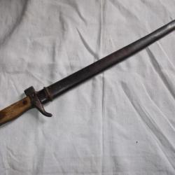 ancienne baionnette fusil soldat militaire militaria 1914 1918 ww1 1ere guerre mondiale fourreau fer