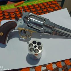 remington 1858 cal 44 inox model sheriff  pietta , 2 barillet  +  rechargement