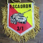 Fanion Original EGM 1/17 Verdun - Gendarmerie Mobile, 26x18cm, Très Ancien, Usé